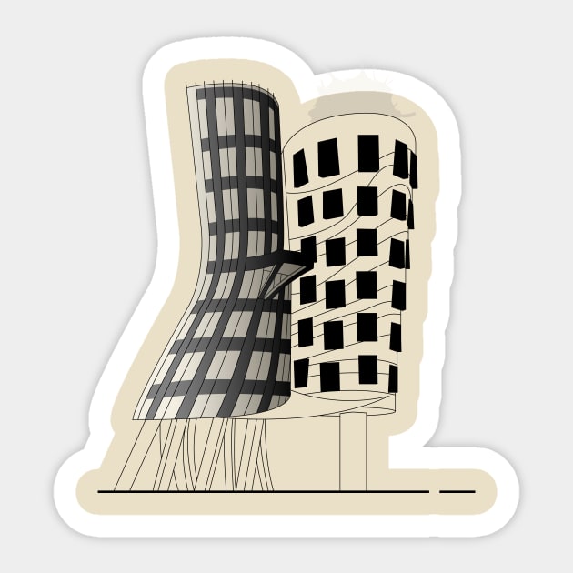 Dancing House -  Frank Gehry Sticker by Prelude